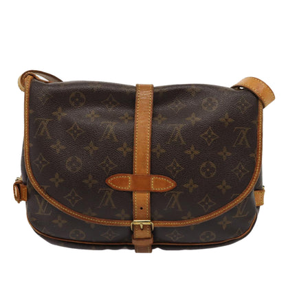 LOUIS VUITTON Monogram Saumur 30 Shoulder Bag M42256 LV Auth ar12049