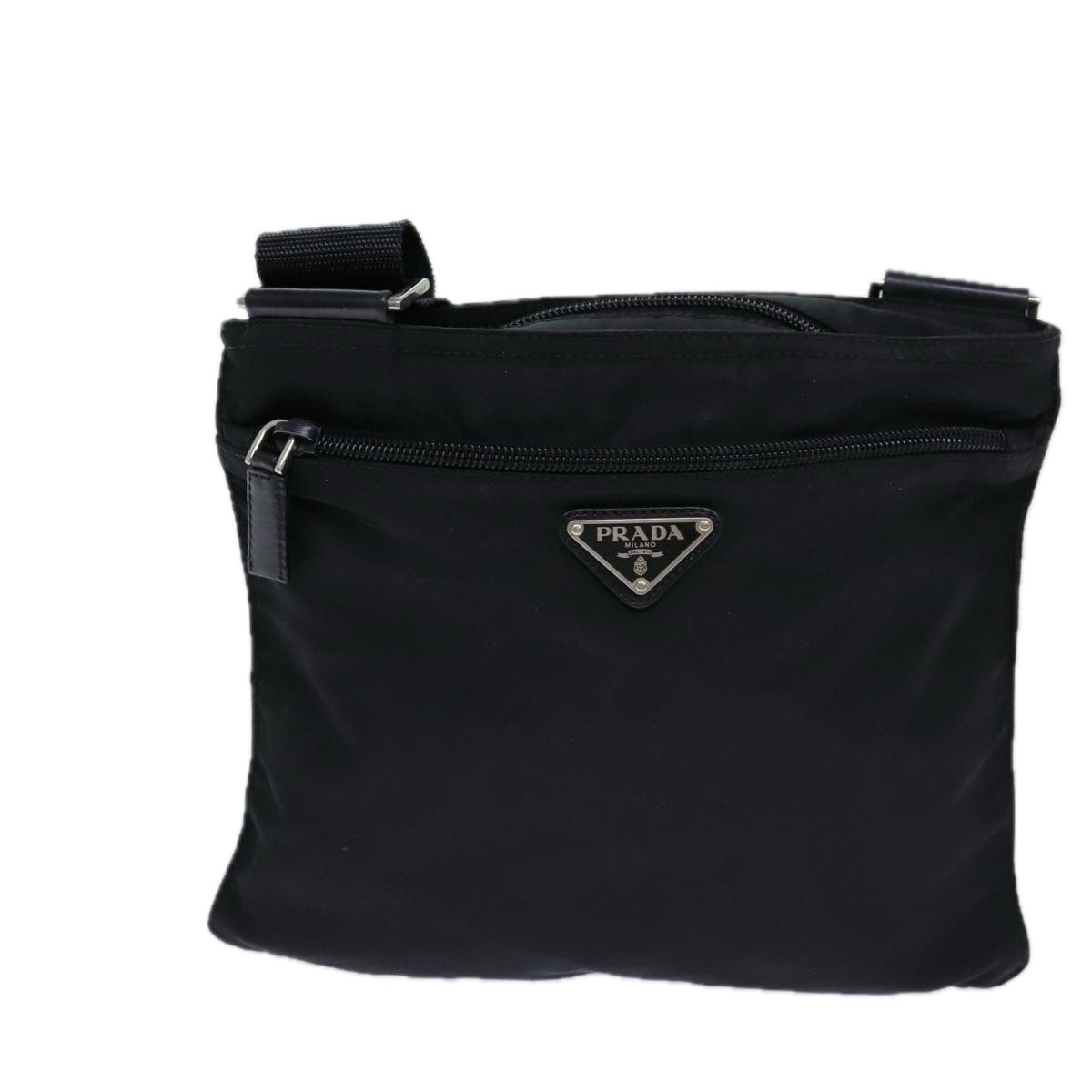 PRADA Shoulder Bag Nylon Black Auth ar12121