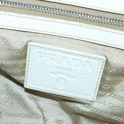 PRADA Hand Bag Straw Beige Auth ar12199