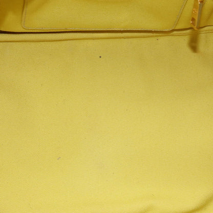 PRADA Canapa MM Hand Bag Canvas Yellow Auth ar12201