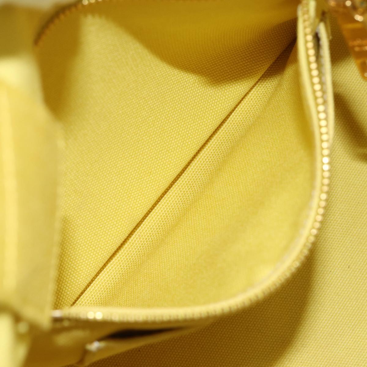 PRADA Canapa MM Hand Bag Canvas Yellow Auth ar12201