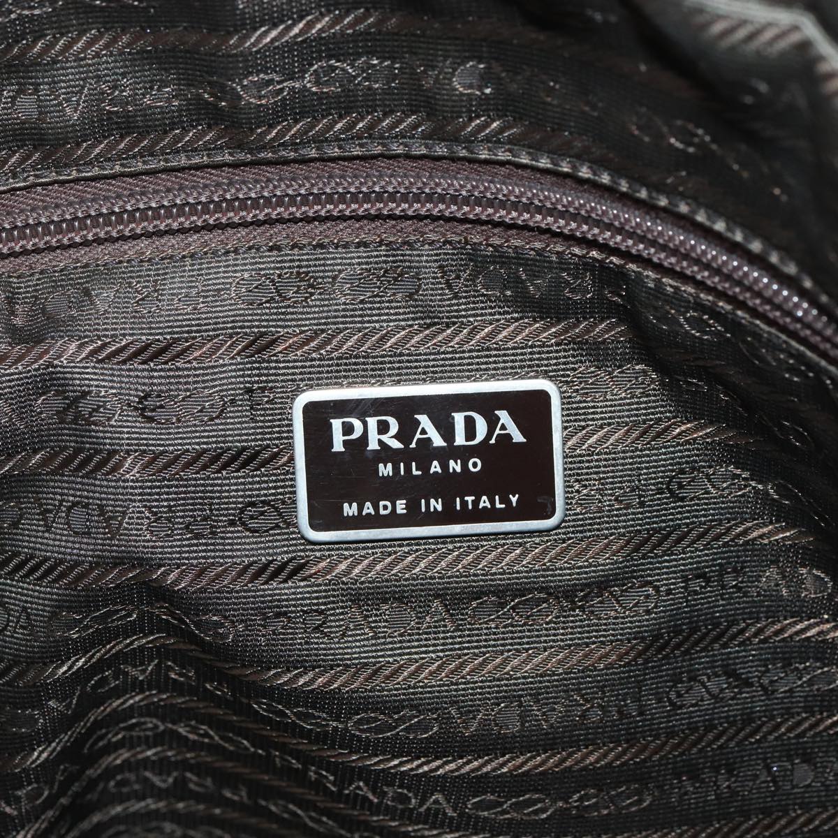 PRADA Tote Bag Nylon Khaki Auth ar12204