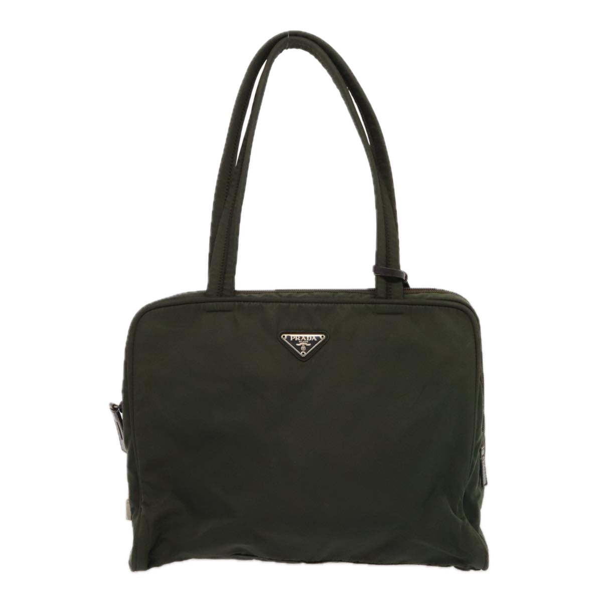 PRADA Tote Bag Nylon Khaki Auth ar12204