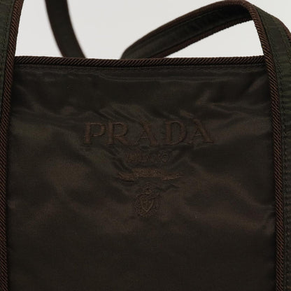 PRADA Tote Bag Nylon Khaki Auth ar12205