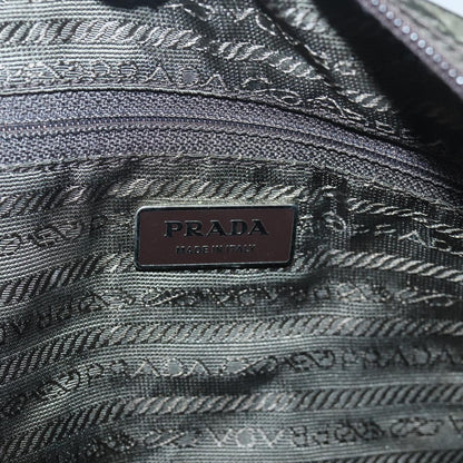 PRADA Shoulder Bag Nylon Khaki Auth ar12206