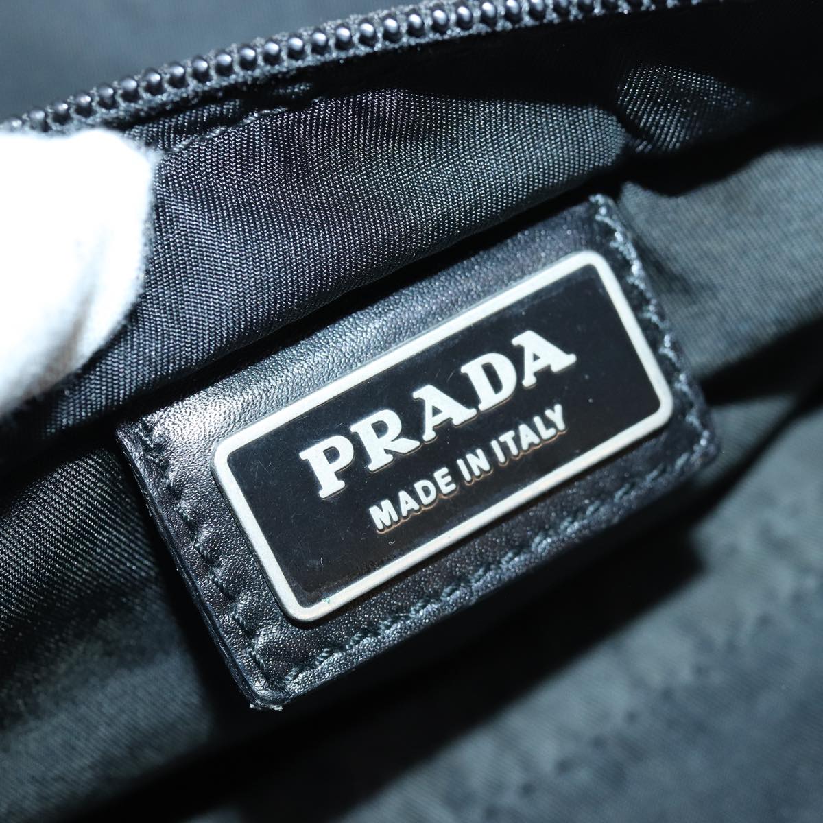 PRADA Shoulder Bag Nylon Black Auth ar12259