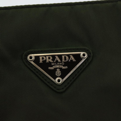 PRADA Shoulder Bag Nylon Khaki Auth ar12261