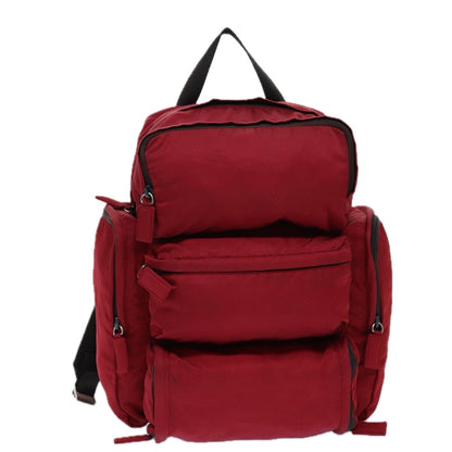 PRADA Backpack Nylon Red Auth ar12280