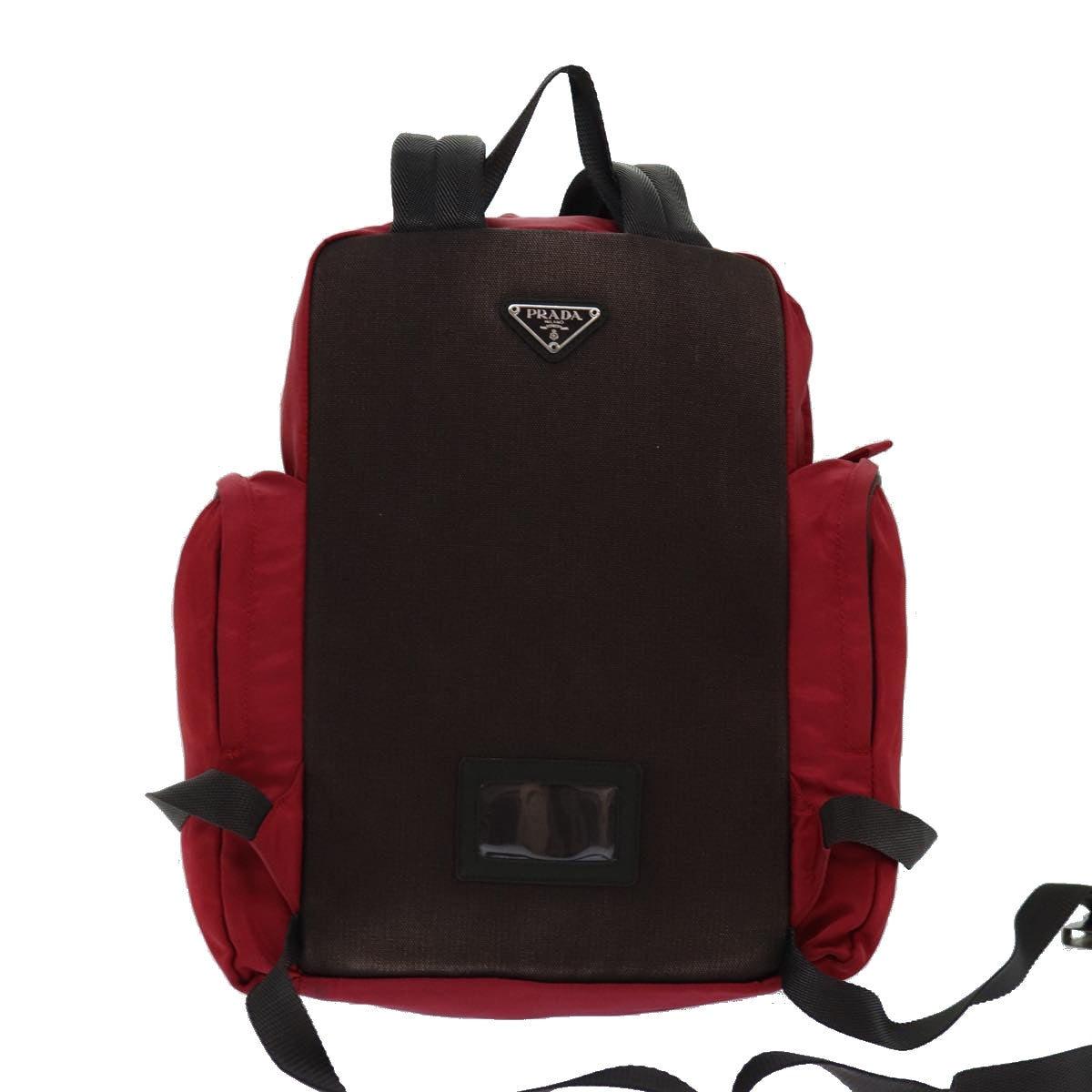 PRADA Backpack Nylon Red Auth ar12280