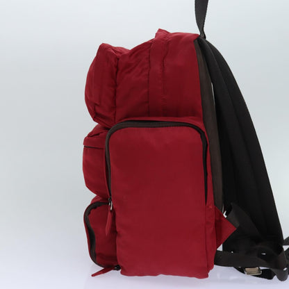 PRADA Backpack Nylon Red Auth ar12280