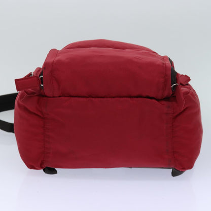 PRADA Backpack Nylon Red Auth ar12280