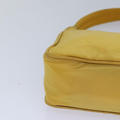 PRADA Hand Bag Nylon Yellow Auth ar12284