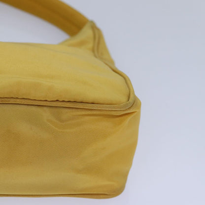 PRADA Hand Bag Nylon Yellow Auth ar12284