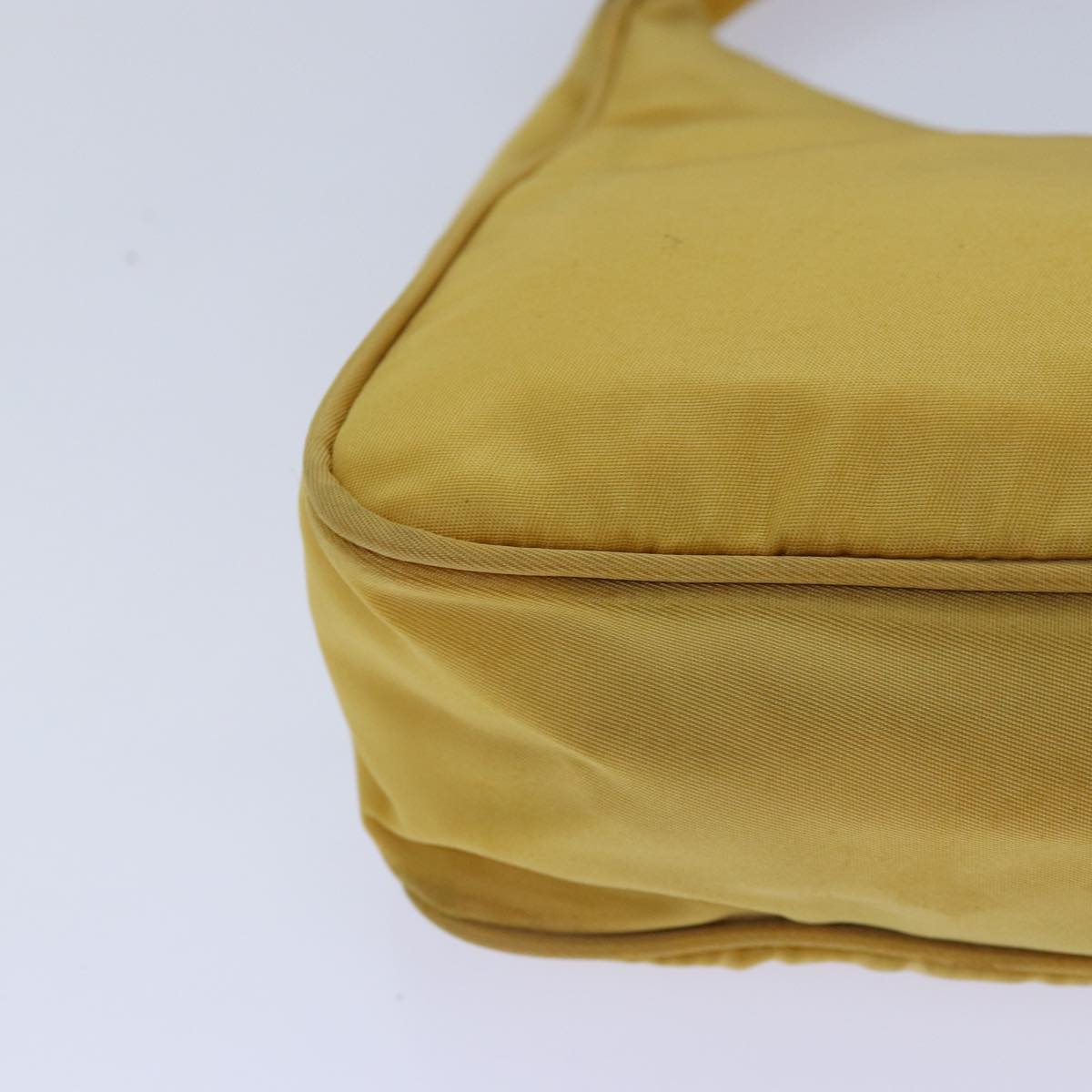 PRADA Hand Bag Nylon Yellow Auth ar12284