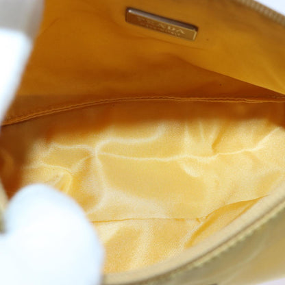 PRADA Hand Bag Nylon Yellow Auth ar12284