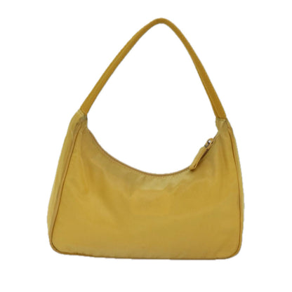 PRADA Hand Bag Nylon Yellow Auth ar12284