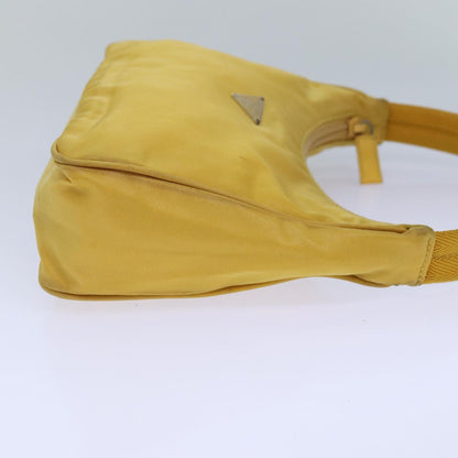 PRADA Hand Bag Nylon Yellow Auth ar12284