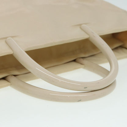 PRADA Hand Bag Nylon Beige Auth ar12298