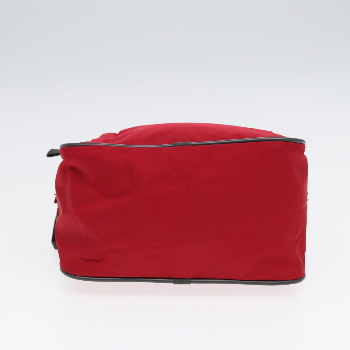 PRADA Sports Hand Bag Nylon Red Gray Silver Auth ar12357