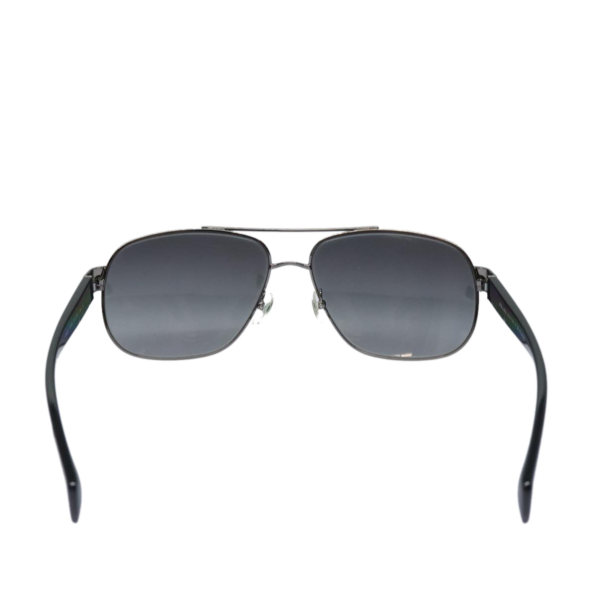 PRADA Sunglasses metal Black Auth ar12436