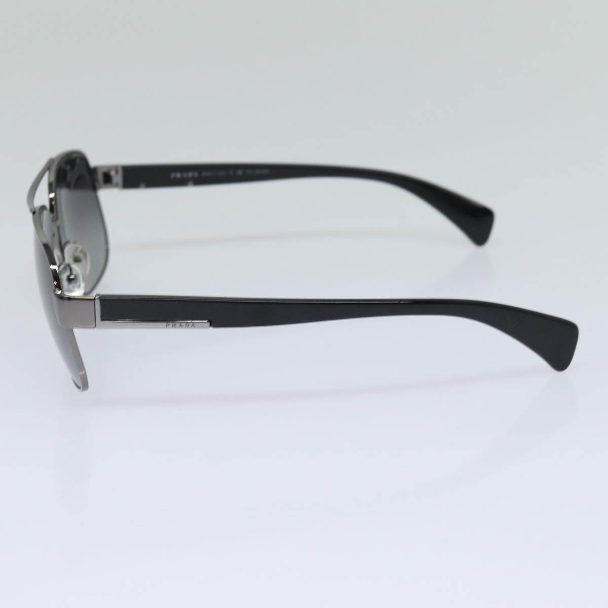 PRADA Sunglasses metal Black Auth ar12436