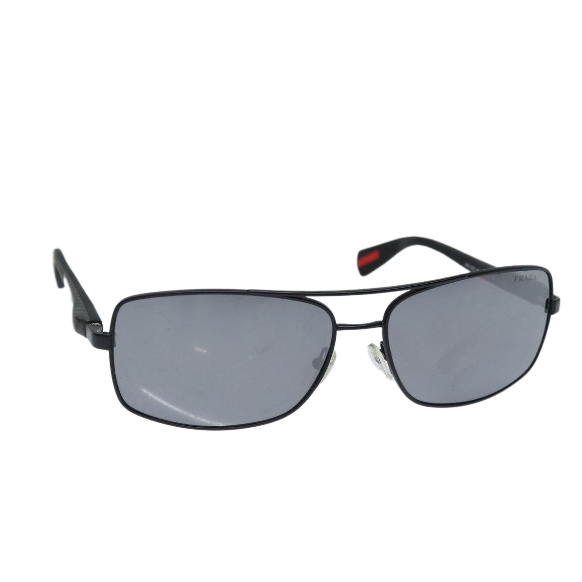 PRADA Sports Sunglasses metal Black Auth ar12437