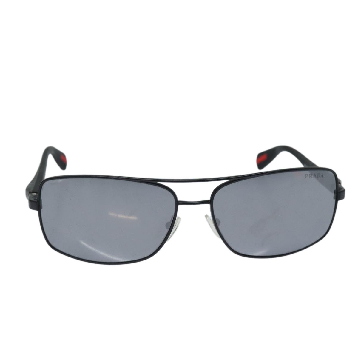 PRADA Sports Sunglasses metal Black Auth ar12437