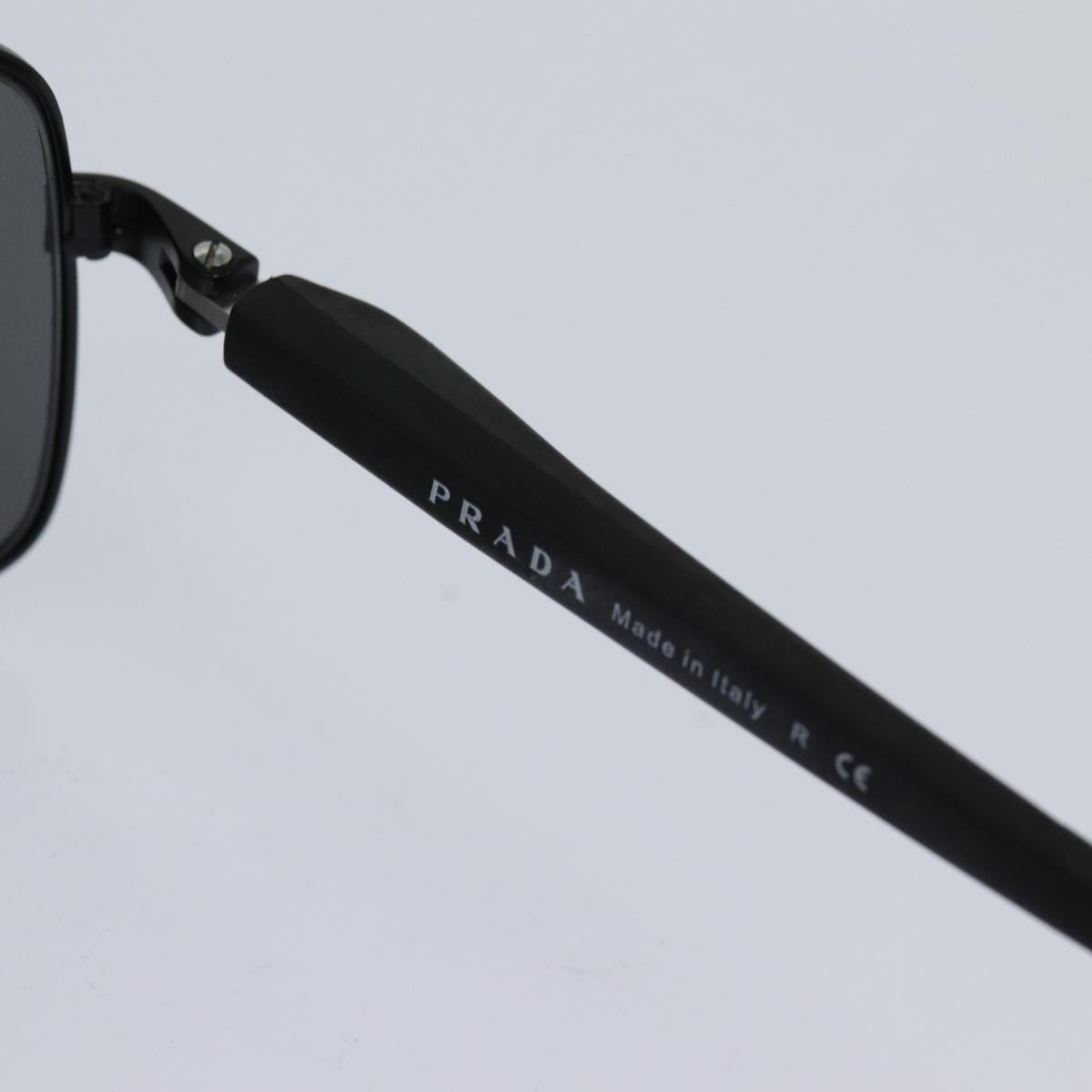 PRADA Sports Sunglasses metal Black Auth ar12437