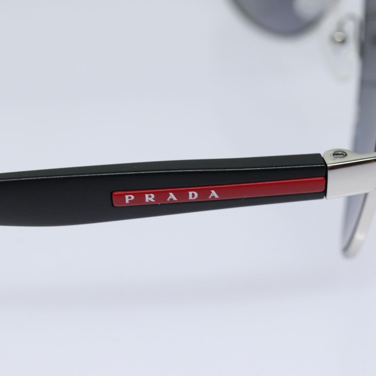 PRADA Sports Sunglasses plastic Black Red Auth ar12439