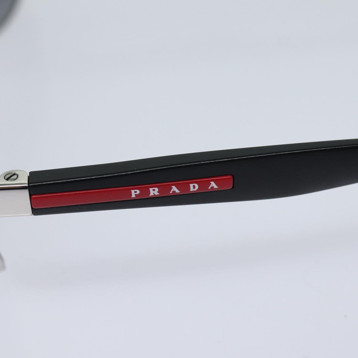 PRADA Sports Sunglasses plastic Black Red Auth ar12439