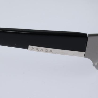 PRADA Sunglasses metal Black Silver Auth ar12441