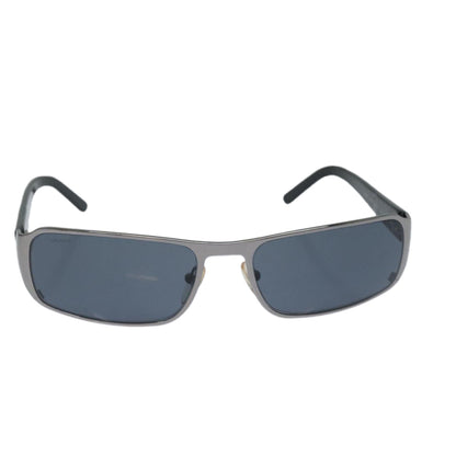 PRADA Sunglasses metal Black Silver Auth ar12441