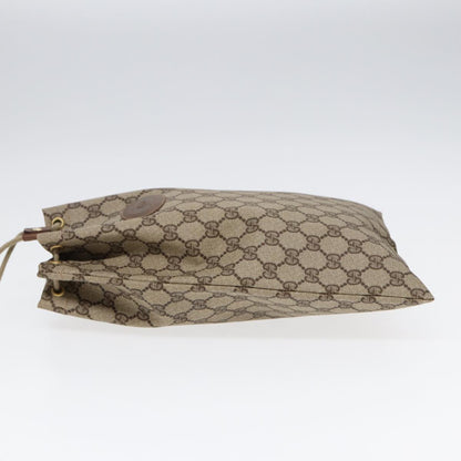 GUCCI GG Supreme Purse Hand Bag PVC Leather Beige Gold 97 19 303 Auth ar12496