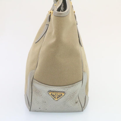 Prada Tote Bag Canvas Beige  ar6404