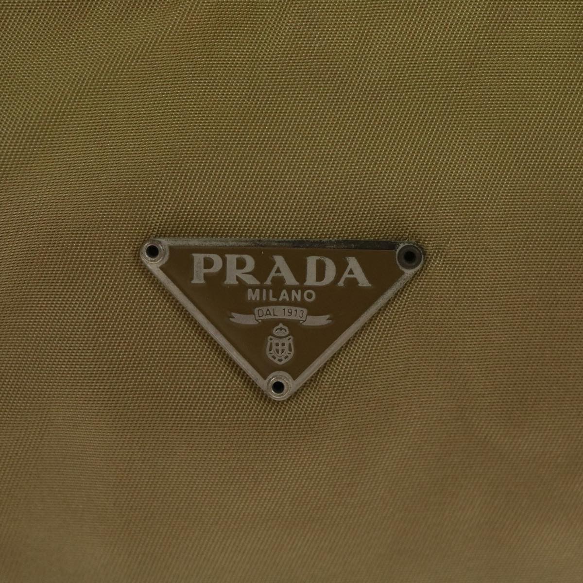 Prada Hand Pouch Nylon Khaki  ar6908