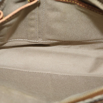Celine Macadam Canvas Shoulder Bag Beige Brown  ar7069