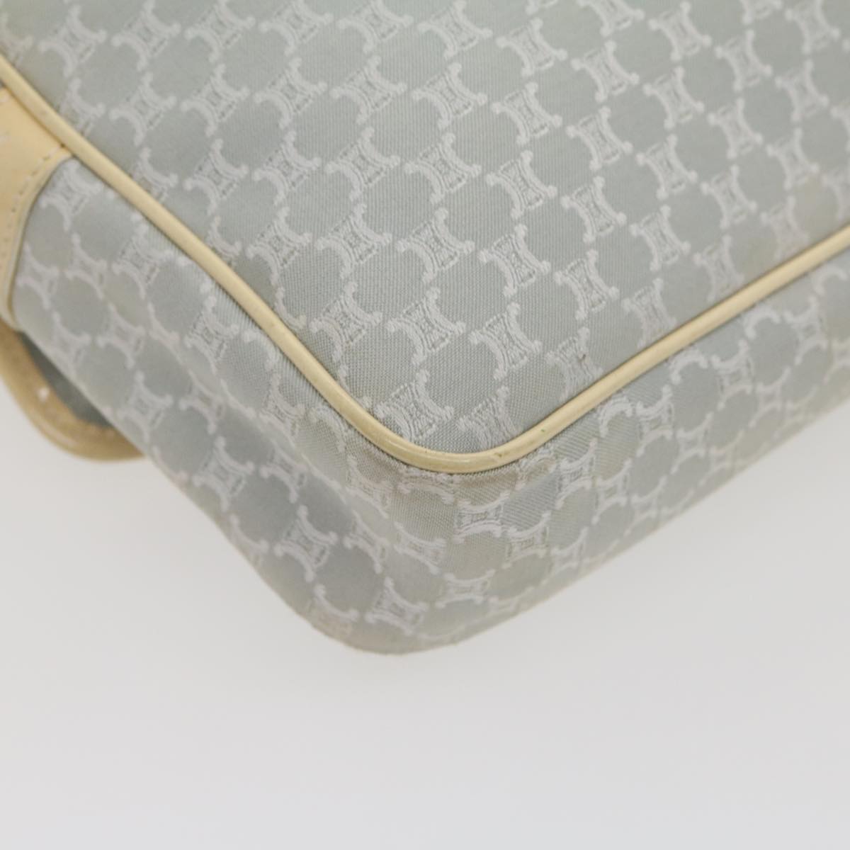 Celine Macadam Canvas Shoulder Bag Light Blue  ar7070