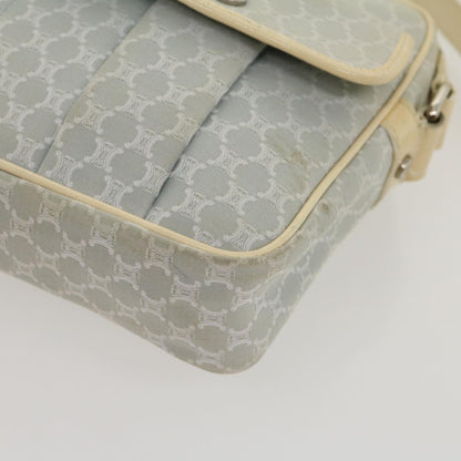 Celine Macadam Canvas Shoulder Bag Light Blue  ar7070