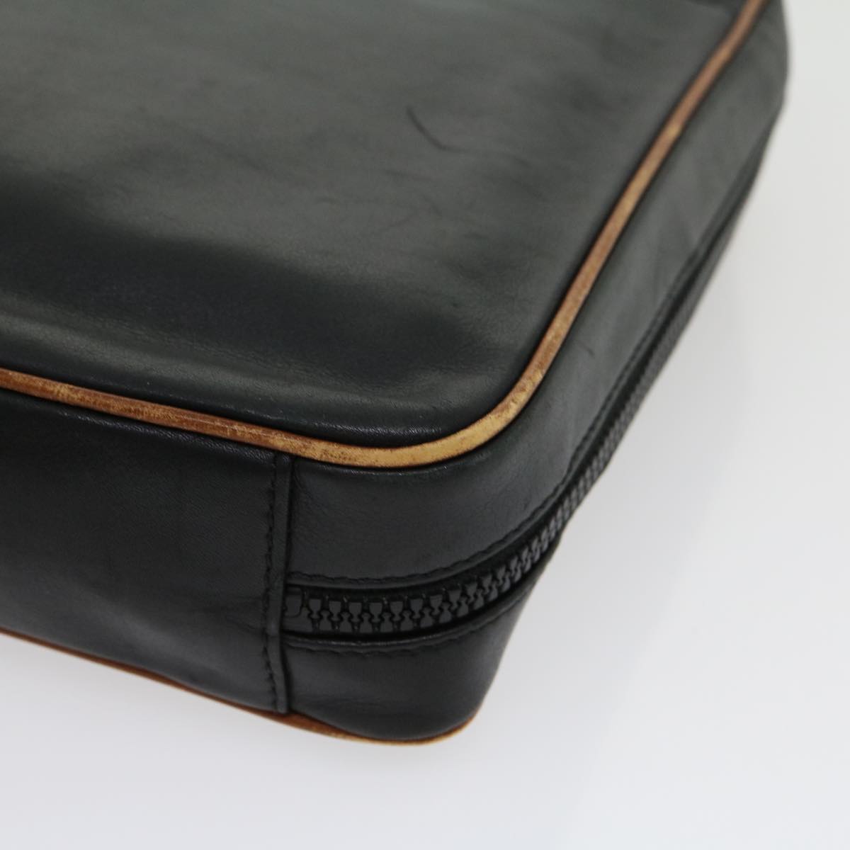 Celine Clutch Bag Leather Black  ar7220