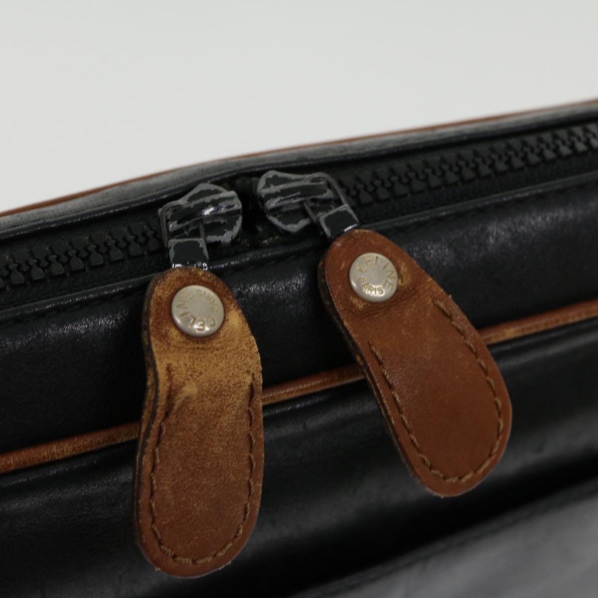 Celine Clutch Bag Leather Black  ar7220
