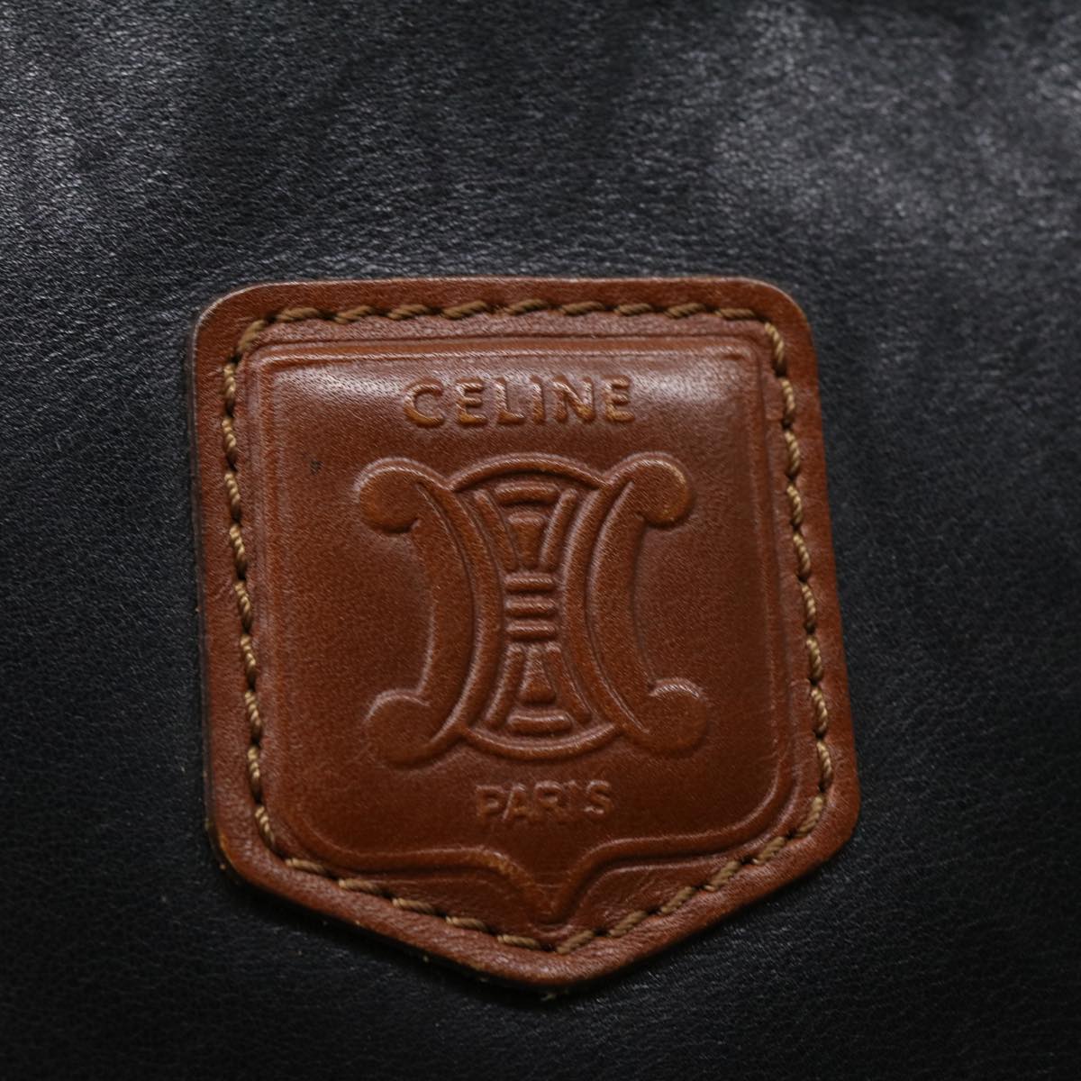 Celine Clutch Bag Leather Black  ar7220