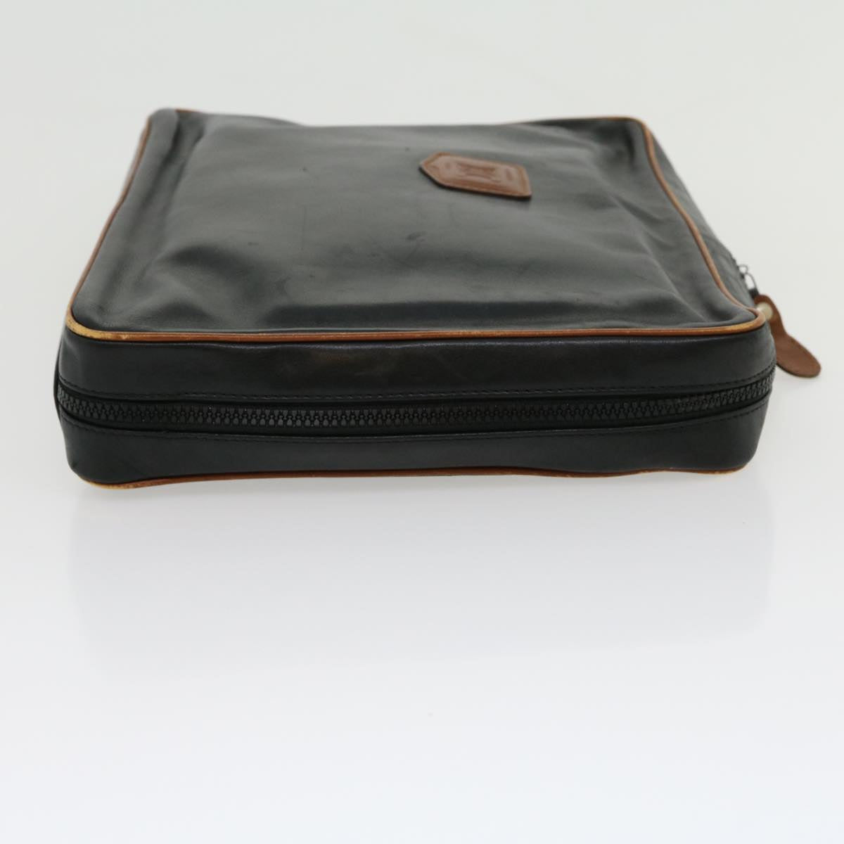 Celine Clutch Bag Leather Black  ar7220