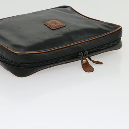 Celine Clutch Bag Leather Black  ar7220