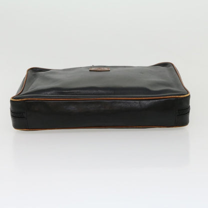 Celine Clutch Bag Leather Black  ar7220