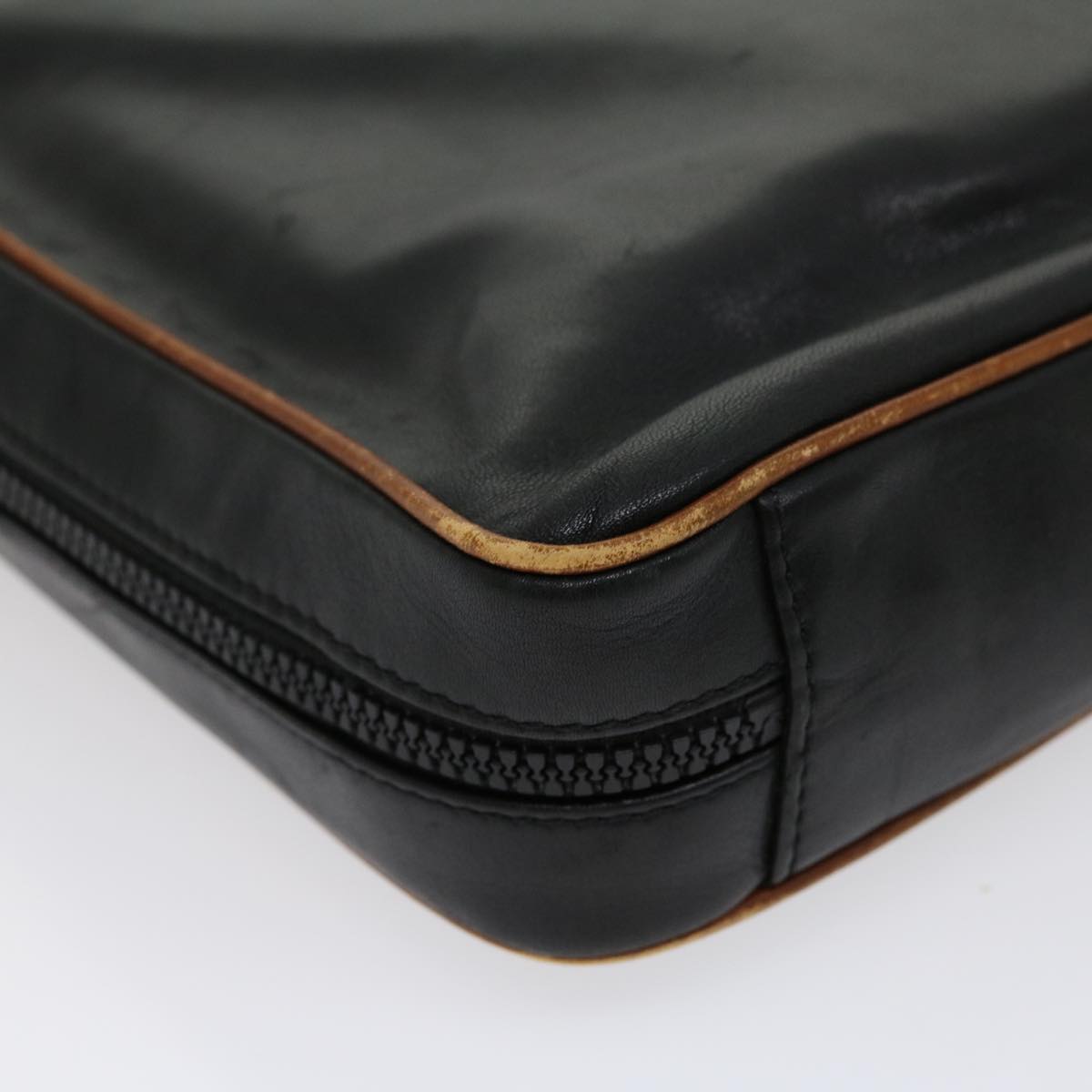 Celine Clutch Bag Leather Black  ar7220