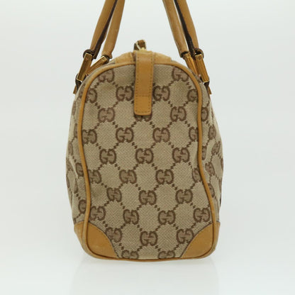 GUCCI GG Canvas Sherry Line Hand Bag Beige Brown Red 0000851001553  ar7441
