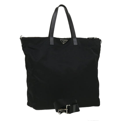 Prada HF stitch Tote Bag Nylon Leather Black  ar7839