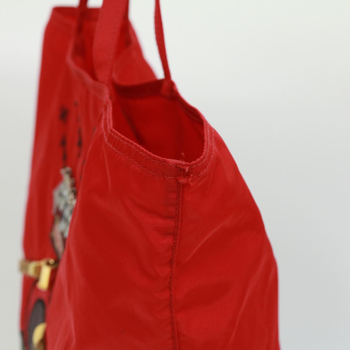 Prada robot Hand Bag Nylon Red  ar7943