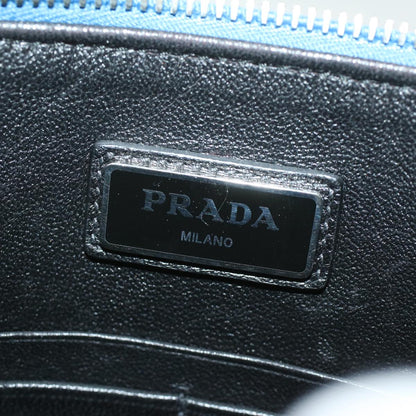 Prada Shoulder Bag Safiano Leather Light Blue  ar8307