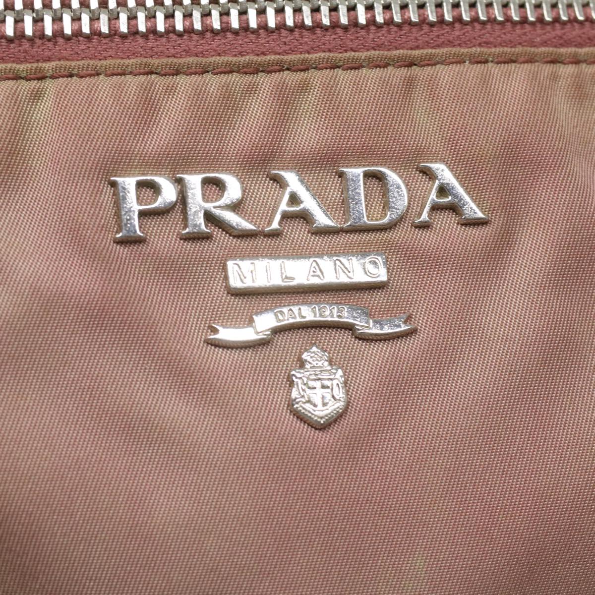 Prada Shoulder Bag Nylon Wine Red  ar8327